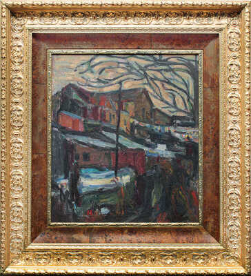 Маневич Абрам Аншелевич. Зима. Во дворе 